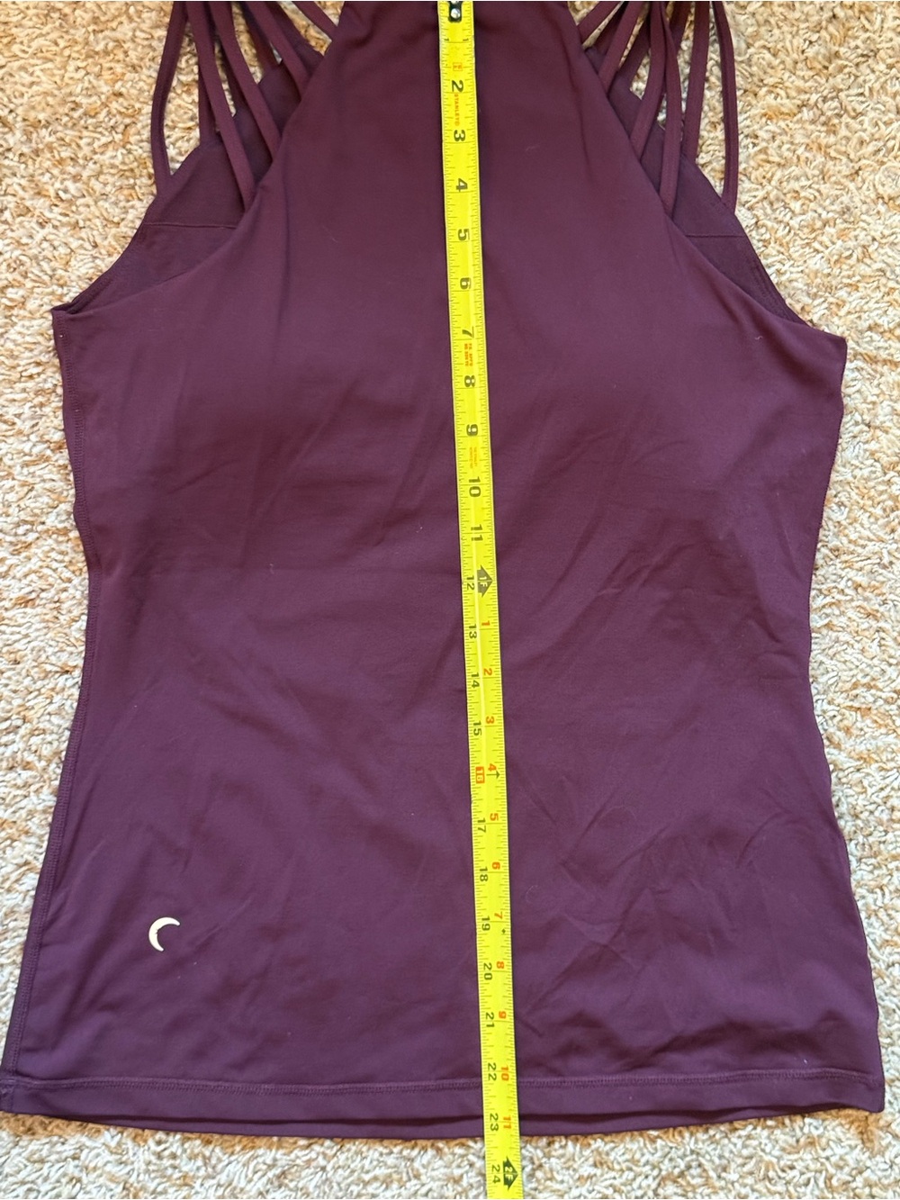 ZYIA Women's Strappy Halter Tank Top - Burgundy - Picture 7 of 9